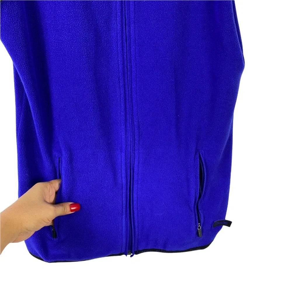 Calvin Klein Purple fleece Cute Warm vest zipped sleeveless jacket women Small - Picture 2 of 9